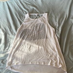 White Carrie underwood workout tank